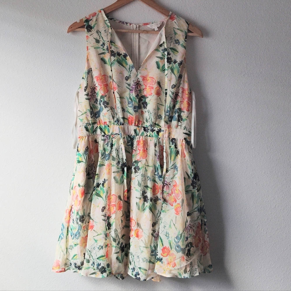 Ted Baker Cream Floral Mini Dress